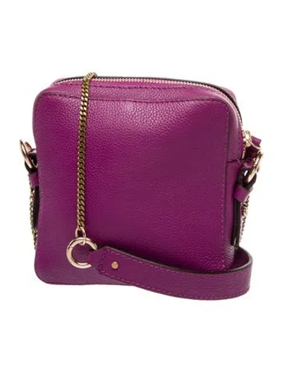 Pre-owned See By Chloé Leather Messenger Bag In Purple