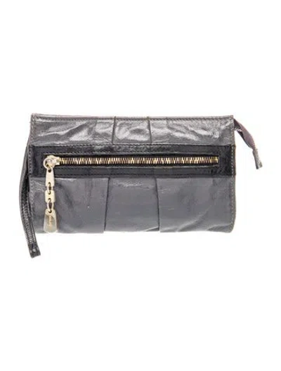 Pre-owned See By Chloé Leather Minaudière In Grey
