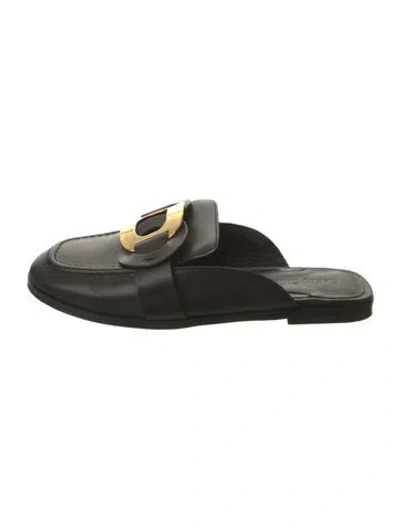 Pre-owned See By Chloé Leather Mules In Black