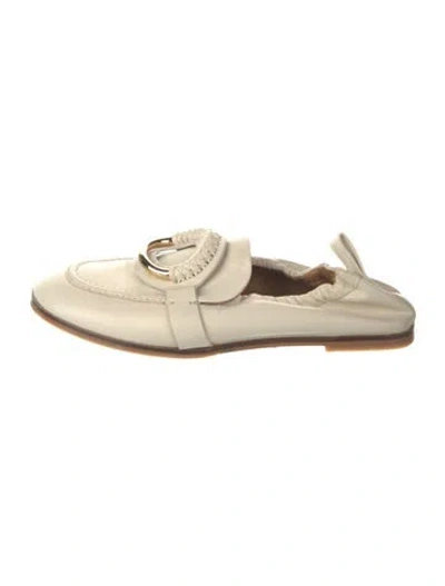 Pre-owned See By Chloé Leather Mules In Neutral