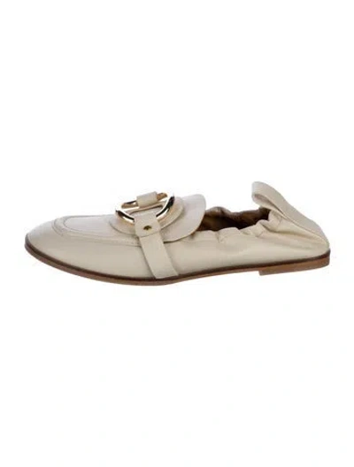 Pre-owned See By Chloé Leather Mules In Neutral