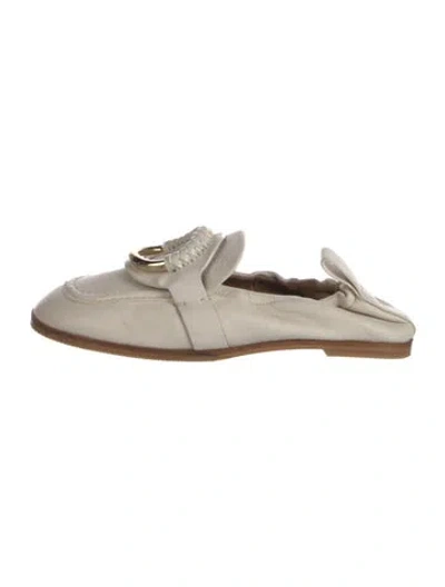 Pre-owned See By Chloé Leather Mules In Neutral