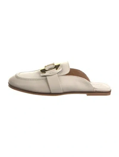Pre-owned See By Chloé Leather Mules In Neutrals