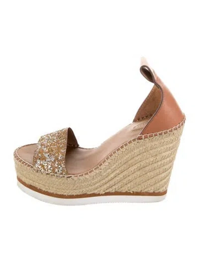 Pre-owned See By Chloé Leather Printed Sandals In Neutrals