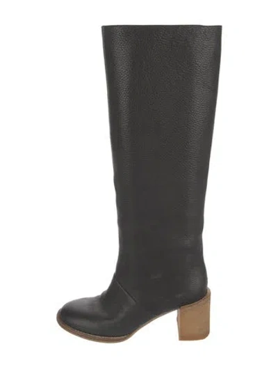Pre-owned See By Chloé Leather Riding Boots In Black