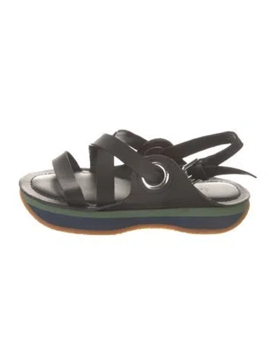 Pre-owned See By Chloé Leather Sandals In Black