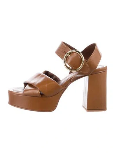 Pre-owned See By Chloé Leather Sandals In Brown