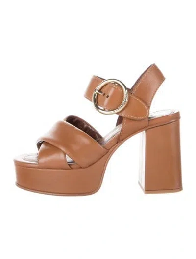 Pre-owned See By Chloé Leather Sandals In Brown