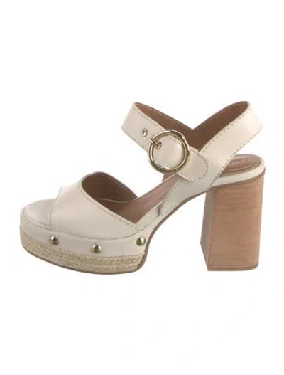 Pre-owned See By Chloé Leather Sandals In Neutral