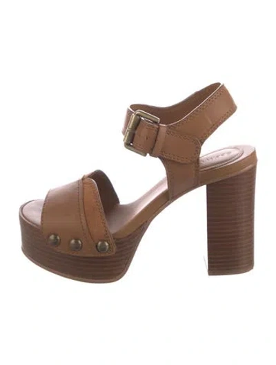 Pre-owned See By Chloé Leather Sandals In Neutral