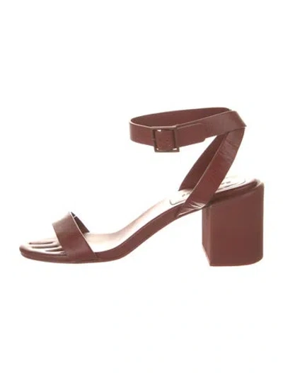 Pre-owned See By Chloé Leather Sandals In Red