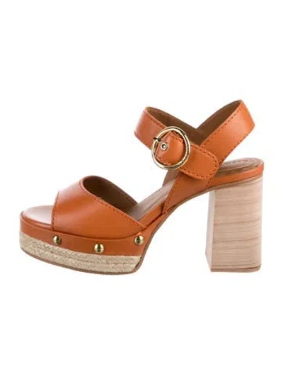 Pre-owned See By Chloé Leather Sandals W/ Tags In Orange