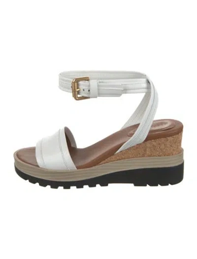 Pre-owned See By Chloé Leather Sandals In White