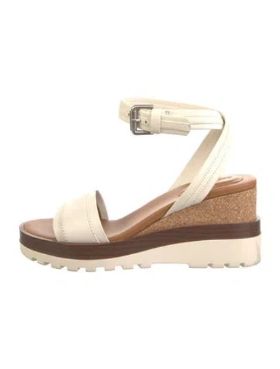 Pre-owned See By Chloé Leather Sandals In White