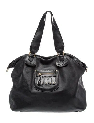 Pre-owned See By Chloé Leather Shoulder Bag In Black