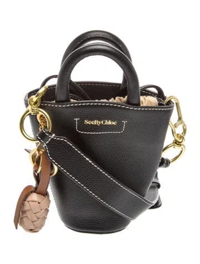 Pre-owned See By Chloé Leather Shoulder Bag In Black