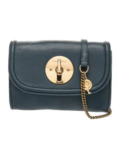Pre-owned See By Chloé Leather Shoulder Bag In Blue