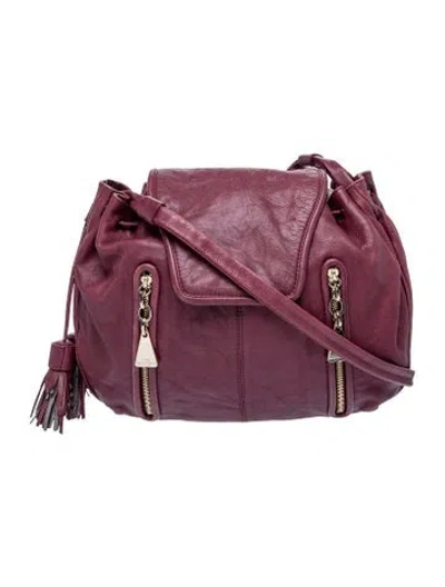 Pre-owned See By Chloé Leather Shoulder Bag In Burgundy