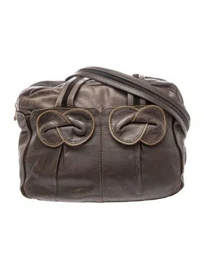 Pre-owned See By Chloé Leather Shoulder Bag In Gray