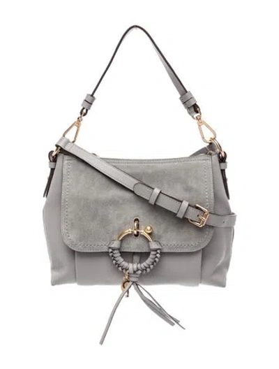 Pre-owned See By Chloé Leather Shoulder Bag In Gray