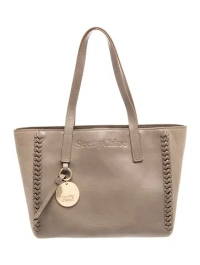 Pre-owned See By Chloé Leather Shoulder Bag In Neutral
