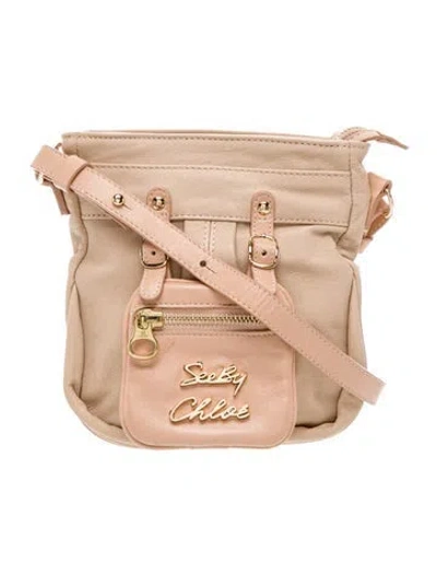 Pre-owned See By Chloé Leather Shoulder Bag In Neutral