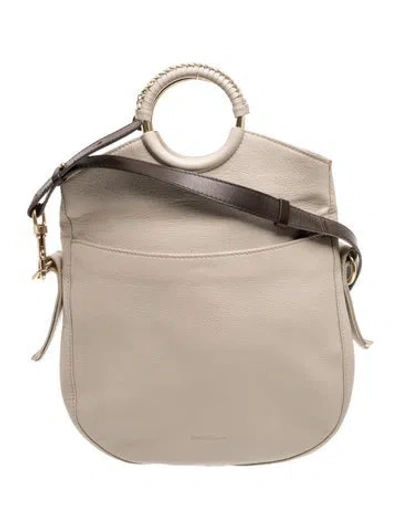 Pre-owned See By Chloé Leather Shoulder Bag In Neutral