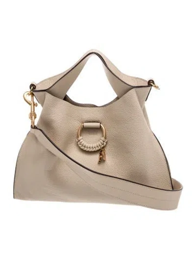 Pre-owned See By Chloé Leather Shoulder Bag In Neutral