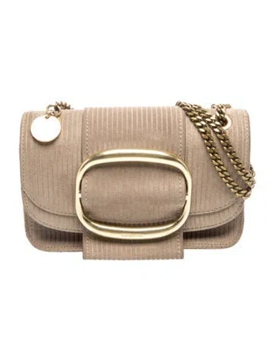 Pre-owned See By Chloé Leather Shoulder Bag In Neutral