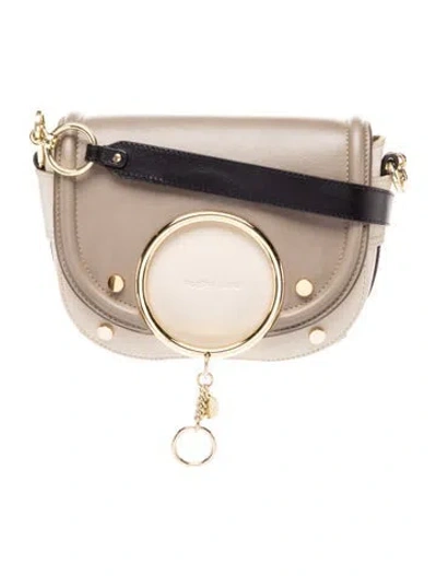 Pre-owned See By Chloé Leather Shoulder Bag In Neutral
