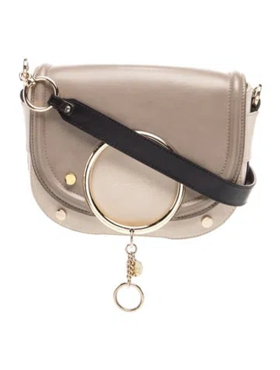 Pre-owned See By Chloé Leather Shoulder Bag In Neutrals