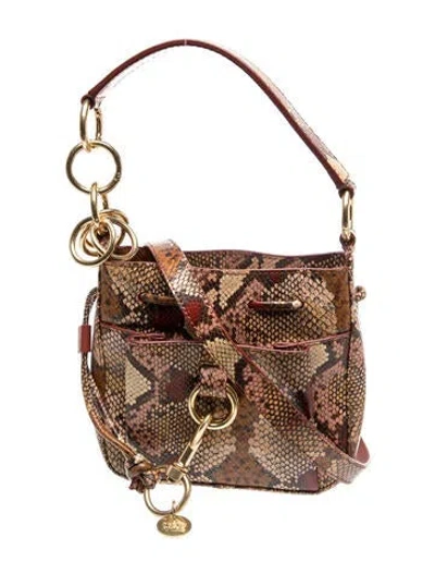 Pre-owned See By Chloé Leather Shoulder Bag In Neutrals