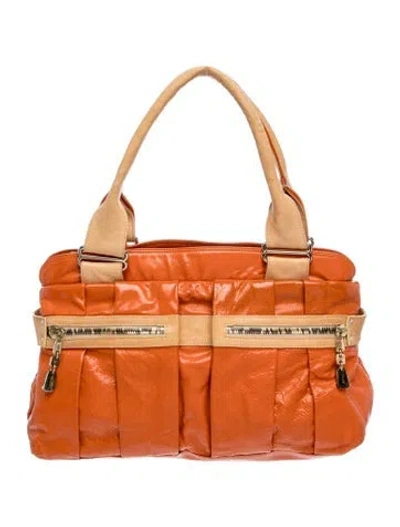 Pre-owned See By Chloé Leather Shoulder Bag In Orange