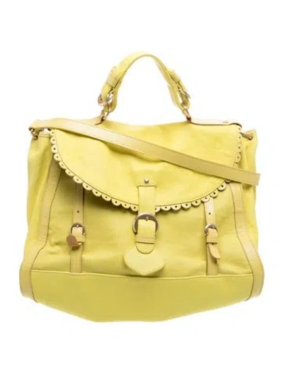 Pre-owned See By Chloé Leather Shoulder Bag In Yellow