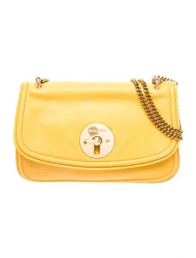 Pre-owned See By Chloé Leather Shoulder Bag In Yellow
