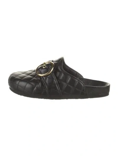 Pre-owned See By Chloé Leather Slides In Black