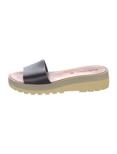 Pre-owned See By Chloé Leather Slides In Black