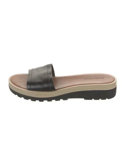 Pre-owned See By Chloé Leather Slides In Black