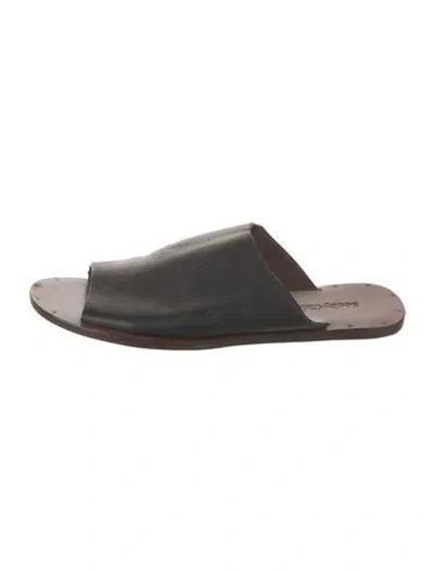 Pre-owned See By Chloé Leather Slides In Brown
