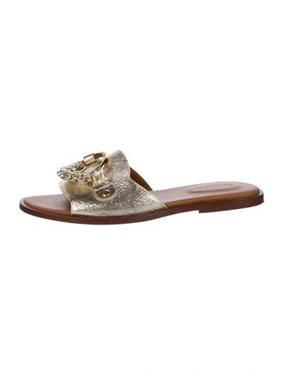 Pre-owned See By Chloé Leather Slides In Multi