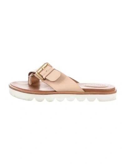 Pre-owned See By Chloé Leather Slides In Multi