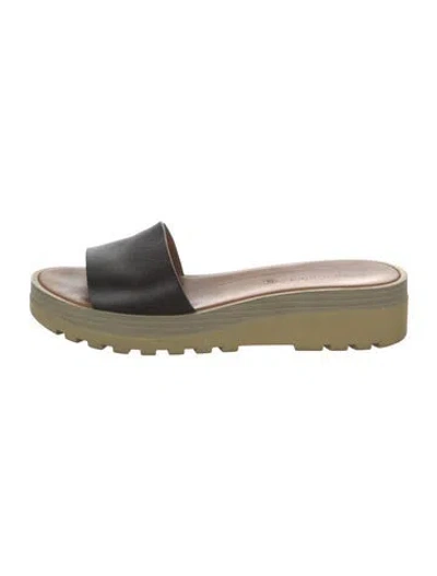 Pre-owned See By Chloé Leather Slides In Neutral