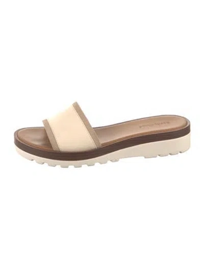 Pre-owned See By Chloé Leather Slides In Neutral