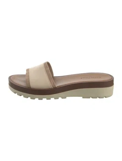 Pre-owned See By Chloé Leather Slides In Neutral