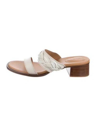 Pre-owned See By Chloé Leather Slides In Transparent