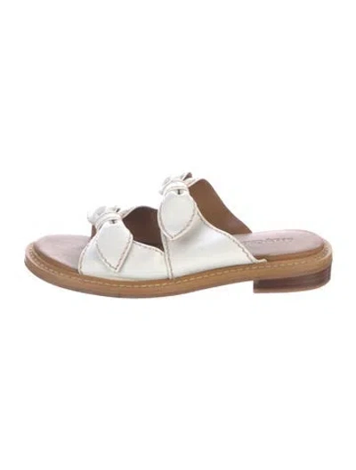 Pre-owned See By Chloé Leather Slides In White