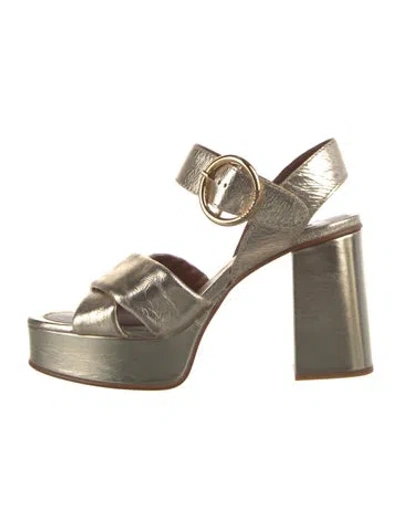 Pre-owned See By Chloé Leather Slingback Sandals
