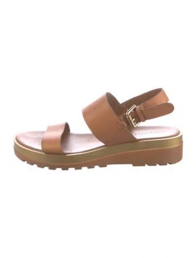 Pre-owned See By Chloé Leather Slingback Sandals In Brown