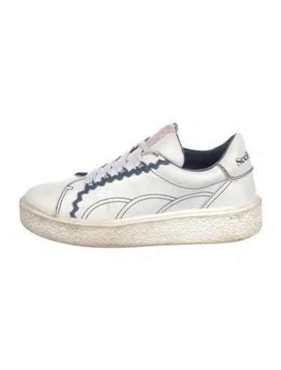 Pre-owned See By Chloé Leather Sneakers In White