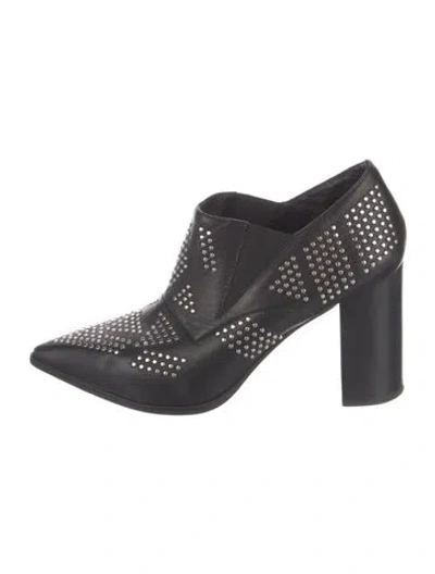 Pre-owned See By Chloé Leather Studded Accents Boots In Black